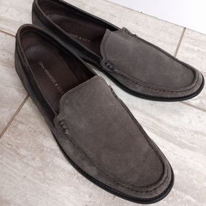 John Varvatos Suade Grey Slip On Loafers